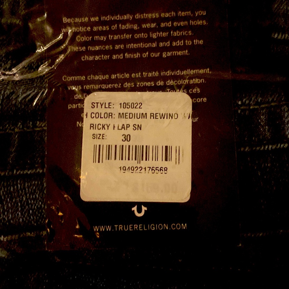 True Religion Mens Jeans size W30 new with tags